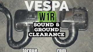 vespa W1R box exhaust SOUNDcheck & Ground Clearance / nr59 /