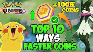 How To Get 21K Coin Every Month! Top 10 ways you didn't know | Pokemon unite guide