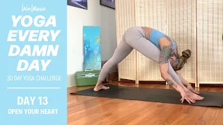 DAY 13 - OPEN YOUR HEART - Heart Chakra Yoga | Yoga Every Damn Day 30 Day Challenge with Nico