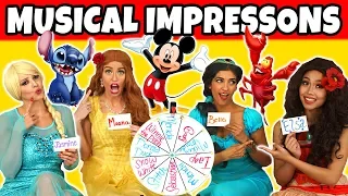 WHEEL OF MUSICAL IMPRESSIONS. (We Sing in Disney Character Voices)