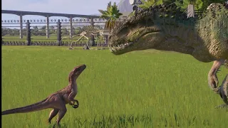 INDOMINUS REX Y RAPTOR VS T REX JURASIC PARK GAME 2024 DINO FIGHTS PELEAS DE DINOSAURIOS