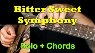 "Bitter Sweet Symphony" by The Verve | Easy Guitar Solo/Chords + TAB | GuitarNick.com