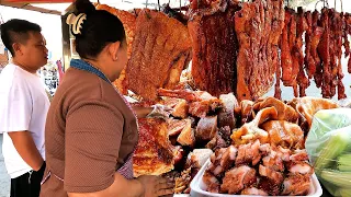 Super Yummy All! Juicy Roast Pork Belly, Braised Pork & Roast Ducks - Cambodian Street Food