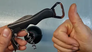 How to open a bottle with a corkscrew / opener