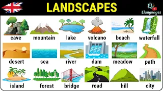 Landscapes in English vocabulary | Geographical names of natural places ESL