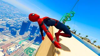 GTA 5 Spiderman Ragdolls Compilation /Jumps, Stunts And Fails (Euphoria Physics)