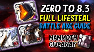 Zero To 8.3 | Broken Lifesteal Battle Axe Guide | Albion Online | Mammoth Giveaway
