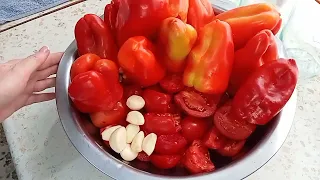 Лечо на Зиму. Из Томатов 🍅 и Болгарского Перца 🌶️ Мой Любимый Рецепт.