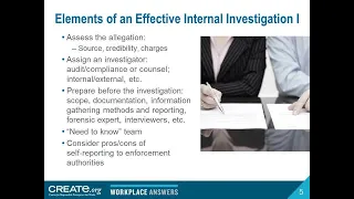 Tips for Conducting Internal Investigations