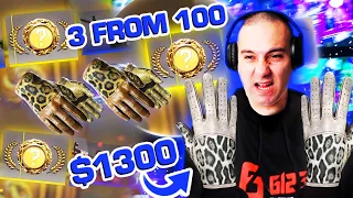 CSGO 3x GLOVES UNBOXING From 100x Operation Broken Fang Case OPENING