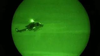 Hueys Light Up Targets With Tracer Rounds During Night Training Exercise [NIGHT VISION]