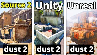 ВСЕ CS:GO на Разных ДВИЖКАХ - SOURCE 2, Unity, Unreal Engine 4! Как Выглядят ксго?