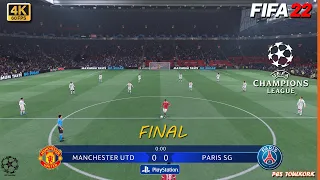 4K Highlight | FIFA 22 - Manchester United vs PSG | UCL Final | PS4™ Gameplay [4K 60FPS]