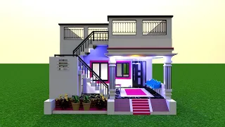 मात्र 5 लाख में बनाये सुन्दर से घर का डिजाईन , Low Budget House Design Idea in 3D