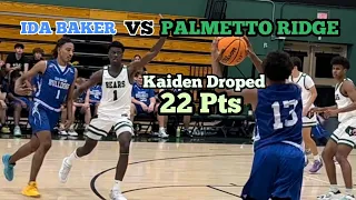 IDA BAKER HS vs PALMETTO RIDGE HS - KAIDEN CROSSDALE lead all scores with 22 Pts