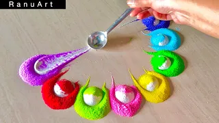 2 Simple Festival Rangoli |Easy Rangoli |Daily Rangoli |Rangoli colors|Ranu Art