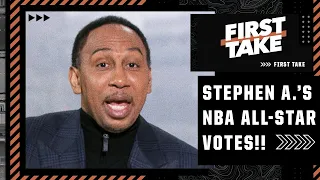 Stephen A. reveals his NBA All-Star votes 👀😯 | First Take