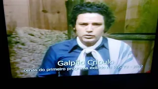 primeiro programa, galpão criolo da R B S TV em 1982