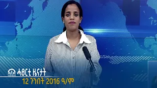 #ቴሌቪዥን_ትግራይ | ሓፀርቲ ዜናታት -12 ጉንበት 2016 ዓ/ም