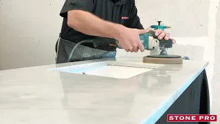 Restoring and Polishing a Damage White Marble Countertop with ZOOM Pads