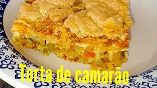 Torta simples de camarão  seco