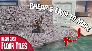 Resin Casting Floor Tiles for Tabletop Gaming - 1 Part Mould