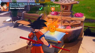 Collect Dragon Balls in Dragon Ball Adventure Island - Dragon Ball Quests Fortnite