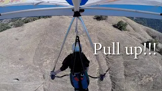 Flying my hang glider straight into a mountain