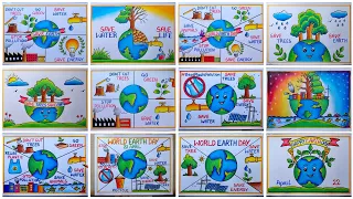 Earth Day drawing| World Earth Day Poster drawing| Save earth poster drawing| Save Environment