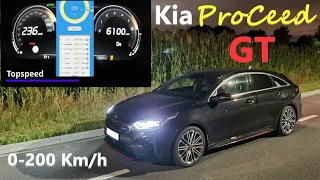 Kia ProCeed GT (204 PS) 0-200 Km/h + Topspeed Dragy GPS