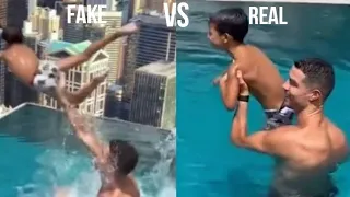 Cristiano Ronaldo Throwing his son - REAL vs FAKE