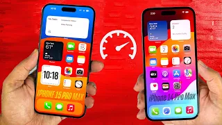 IOS 17.5 iPhone 15 pro max vs iPhone 14 pro max speed test