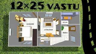 12'×25' Vastu South Facing House Design • All Details • 312 Sqft House • 25' By 12' House Plan