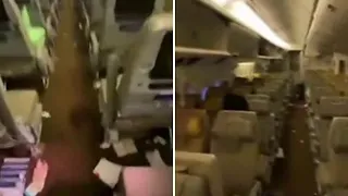 Singapore airlines, la devastazione dentro l’aereo colpito dalla turbolenza
