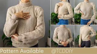 How to Crochet: Turtleneck Sweater | Pattern & Tutorial DIY