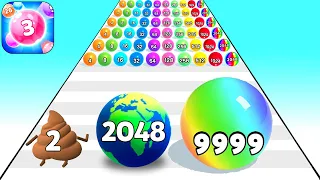 Marble Run, Ball Run 2048, AZ Run, Going Balls...All Levels Satisfying Mobile Game Play 999 Gameplay