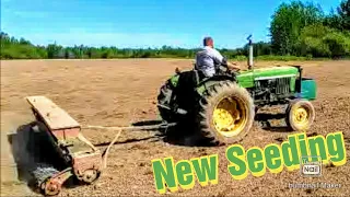 Planting Oats and New Seeding,  New Calves, and a Crop Check