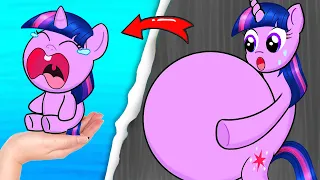Oh no! Twilight Sparkle baby needs help - MY LITTLE PONY | Stop Motion Paper