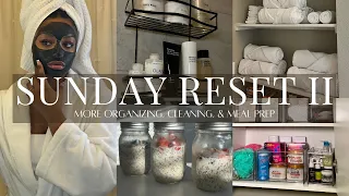 SUNDAY RESET II | meal prep, cleaning, more apartment organizing & more