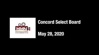 Concord Select Board - May 28, 2020