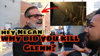 i asked Negan from The Walking Dead why he killed Glenn while signing Autographs