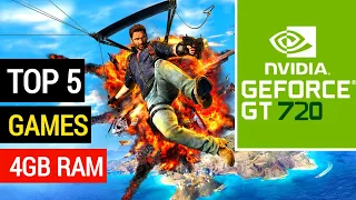 TOP 5 GAMES FOR NVIDIA GT 720M 2GB | i3 processor | 4GB RAM | whutdaflash