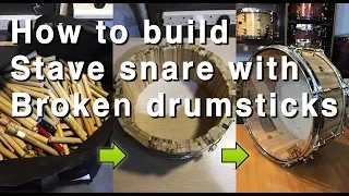 How to build snare with broken drumsticks