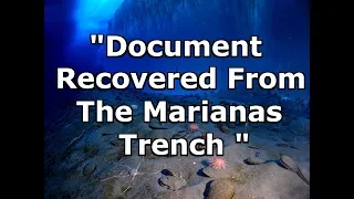 SCP Tale: Document Recovered from the Marianas Trench