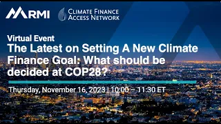 The Latest on Setting the New Climate Finance Goal: What Should Be Decided at COP28?