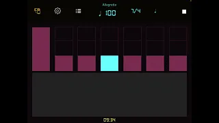 Five minutes of 7/4 metronome at 100bpm