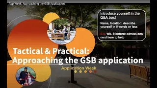 App Week: Approaching the GSB Application