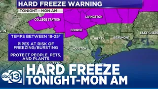 Cold air and strong winds arrive, freeze tonight area-wide