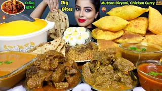 ASMR Eating Spicy Mutton Josh Curry,Chicken Curry,Mutton Biryani,Rice Big Bites ASMR Eating Mukbang
