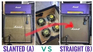 Slanted -vs- Straight Marshall 4x12 using the EXACT SAME SPEAKERS! 1960A -vs- 1960B